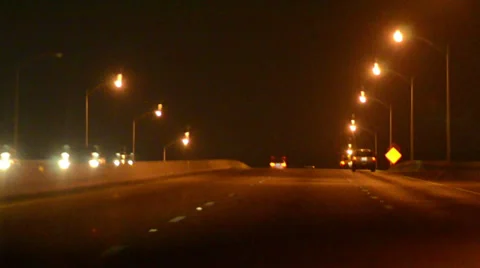 Miami expressway ilumination 스톡 동영상 38205925