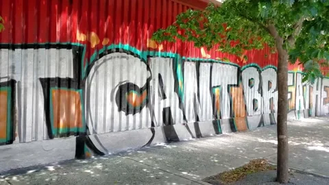 Miami FL USA May 30, 2020: Graffiti on Wall Following Death of George Floyd Stock Footage