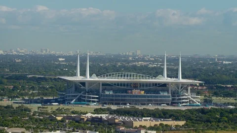 Aerial View, Drone Photography of Hard Rock Stadium of the Miami Dolphins.  Aerial View on Hard Rock Stadium Super Bowl LIV Editorial Stock Photo -  Image of building, miami: 165328618