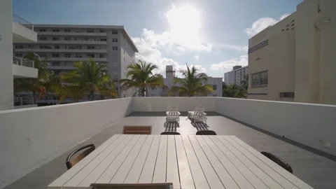 Miami Florida Balcony in a hotel Stock Footage 248525628
