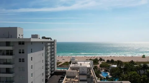A Miami Florida Beach Reveal Stock Footage 248524739