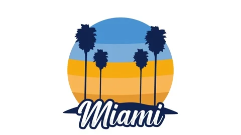 Miami Florida with beautiful views Video stock 330984397