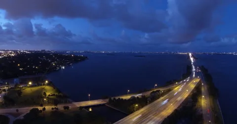 Miami Florida Biscayne Bay Sunset Timelapse 库存影片 50520228
