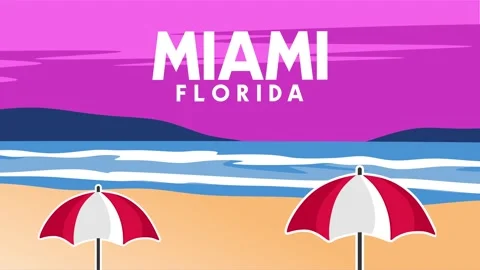 Miami Florida with a charming view of the sky 스톡 동영상 329657717