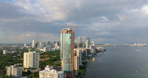 Miami, Florida. New construction site of developing residence in American urban Video stock 310702035
