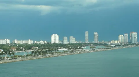 Miami harbor Biscayne bay Stock-Footage 22992589
