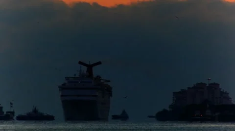 Miami harbor sunrise Vídeos de archivo 1046604