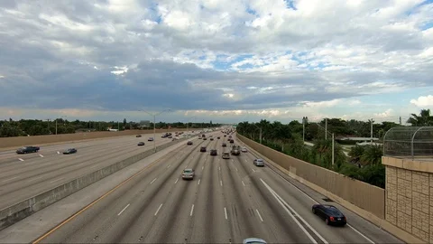 Miami Highway Traffic Stock Footage 99368484