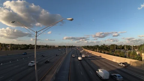 Miami Highway Traffic Stock Footage 99478336