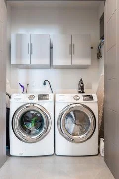 Miami House Interior Design for Efficient laundry room Stock Photos