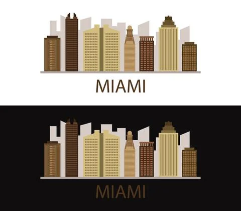 Miami icon illustrated in vector on white background Stock Illustration