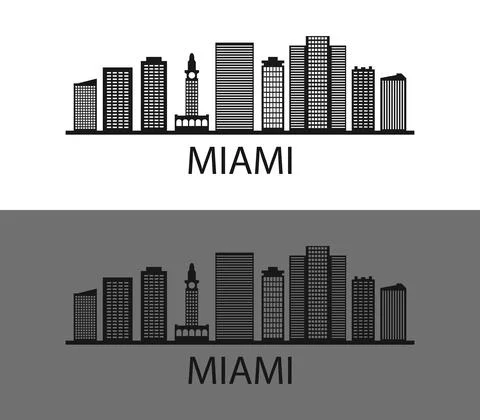 Miami icon illustrated in vector on white background Stock Illustration