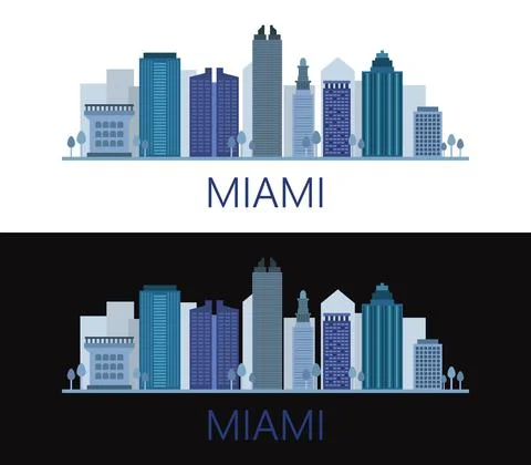 Miami icon illustrated in vector on white background Stock Illustration