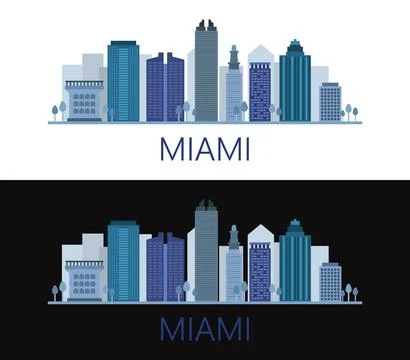 Miami icon illustrated in vector on white background Stock Illustration