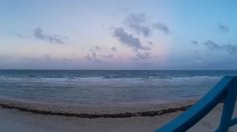 Miami Lifeguard Tower Sunset Time Lapse 스톡 동영상 50053403