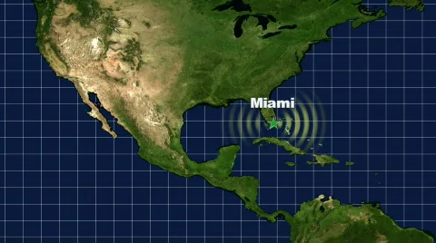 Miami Map Graphic Vidéo 112457