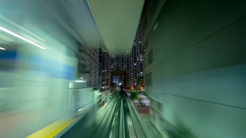 Miami Metro Mover Timelapse Stock Footage
