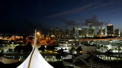 Miami by Night Stock Footage