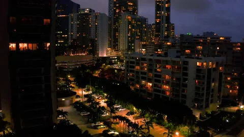 Miami at night Ten Stock Footage 130867123