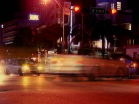 Miami Night traffic Stock-Footage 112992