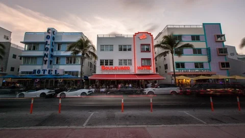 Miami Ocean Drive Sunset Vidéo 88195474