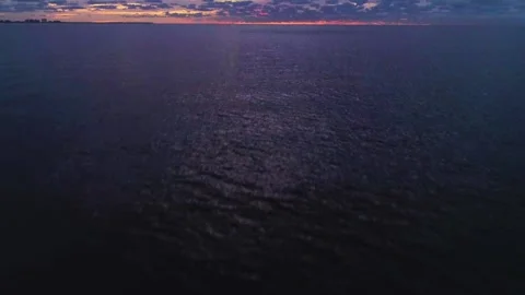 Miami ocean sunset over the ocean Stock Footage 244936812