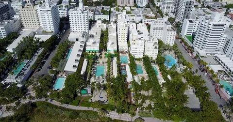 Miami Panning Up Stock Footage 74304615