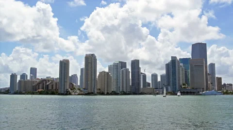 Miami panorama at daytime Video stock 50191396