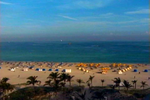 MIAMI Panoramic beach view Stock-Footage 113061