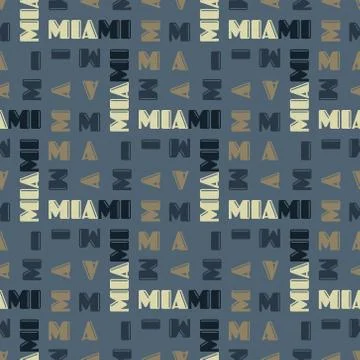 Miami pattern seamless design Illustrazione stock