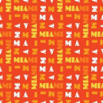 Miami pattern seamless design Illustrazione stock