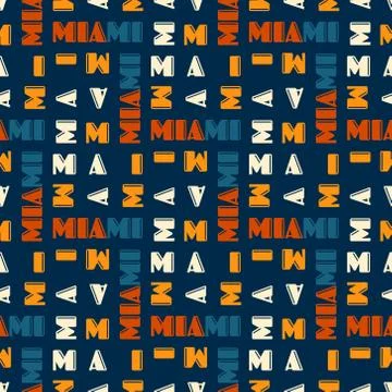 Miami pattern seamless design Illustrazione stock