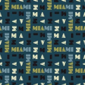 Miami pattern seamless design Illustrazione stock