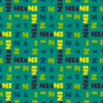 Miami pattern seamless design Illustrazione stock