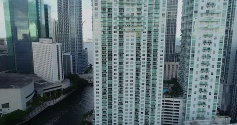 Miami River towers Stock Footage 149226915