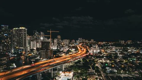 Miami River Wallpaper-2 Stock Photos