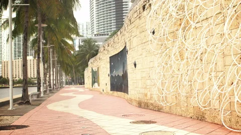 Miami Riverwalk Stock Footage 66240188