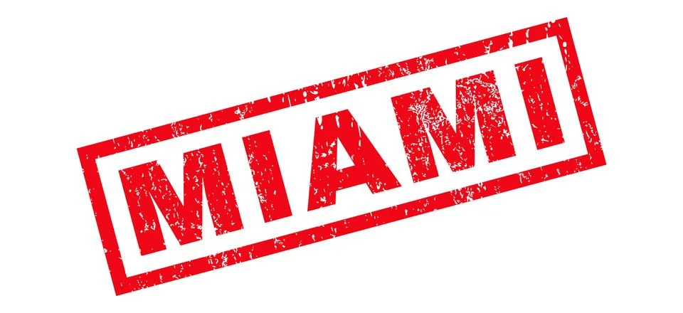 Miami Rubber Stamp Illustrazione stock