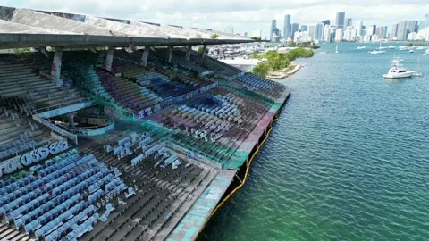 Miami sequarium aerial Stock Footage 223764398