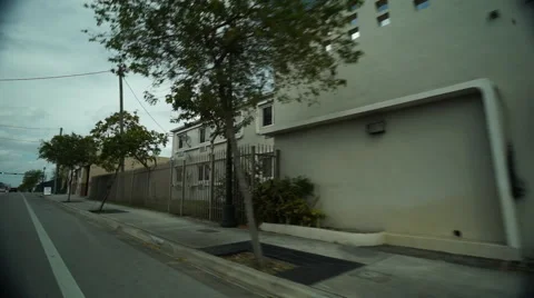 Miami Shot From Car Stock Footage 64350894