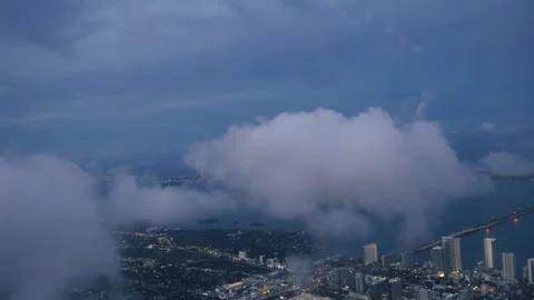 Miami sky view Stock Footage 335782629
