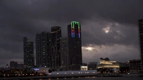 Miami Skyline 3 Stock Footage 131867870