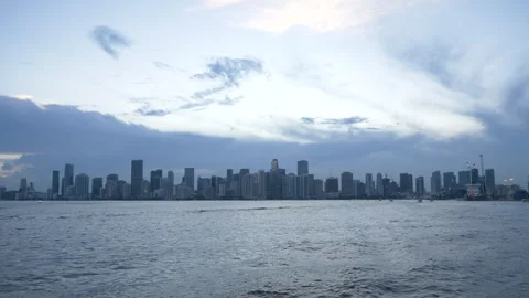 Miami Skyline Dusk Stock Footage 316422626