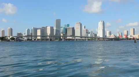 Miami skyline Stock Footage 57155288