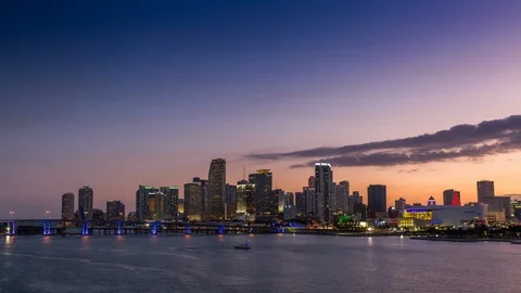 Miami Skyline Hyperlapse Sunset Vidéo 104252002