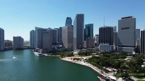 Miami Skyline Pan Stock Footage 234467108