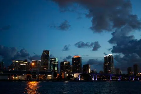 Miami Skyline Stock Photos