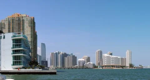 Miami skyline Stock Photos