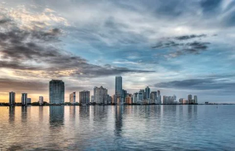 Miami Skyline Stock Photos