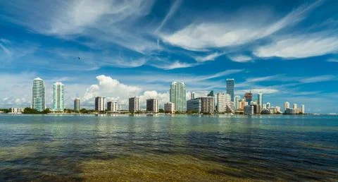Miami skyline Stock Photos